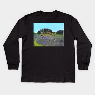 Dartmoor bluebells Kids Long Sleeve T-Shirt